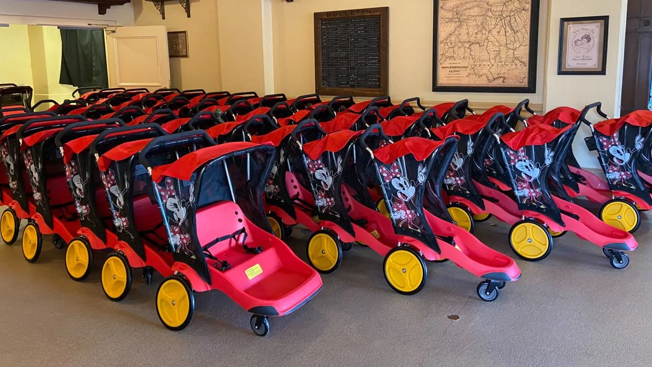 Recommended personal strollers for Disney World on outdoor patio