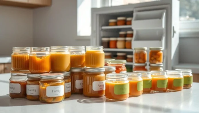 how to store homemade baby food in freezer