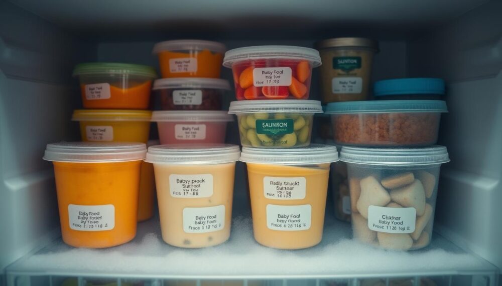 how long can baby food be frozen