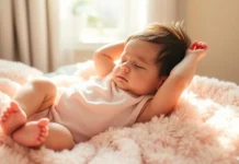 why do babies sleep with their arms up