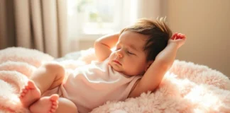 why do babies sleep with their arms up