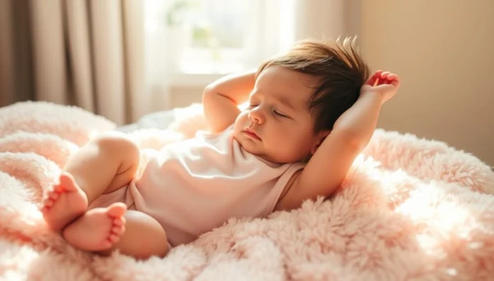 why do babies sleep with their arms up